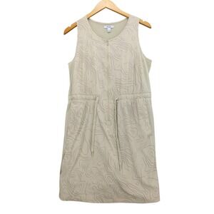 FLX Topographic Print Active Dress M Built In Shorts Sage Green Sleeveless